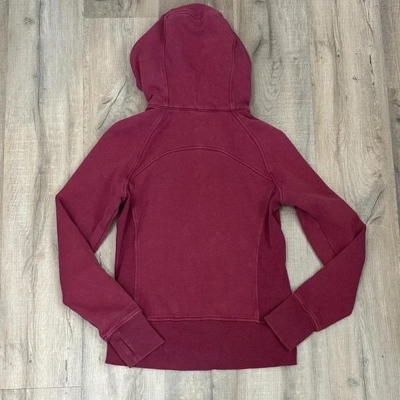Burgundy & Gold lululemon scuba Zip-Up Hoodie size 6 - Picture 13 of 16